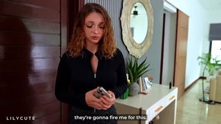 Lily Cute delivery girl roleplay porn video