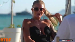 Marie in black dress yacht nude porn video