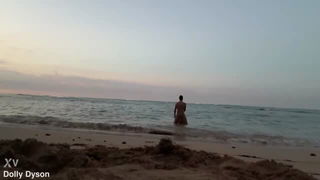 Dolly Dyson nude beach sunset nude porn video