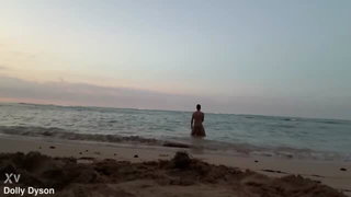 Dolly Dyson nude beach sunset nude porn video