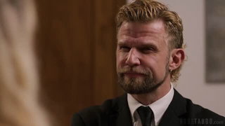 Megan Mistakes in suit and tie hardcore sex