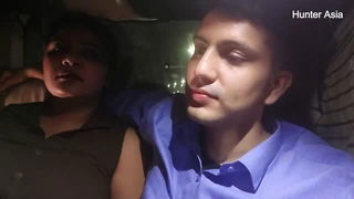 Hunter Asia car selfie naked sex video