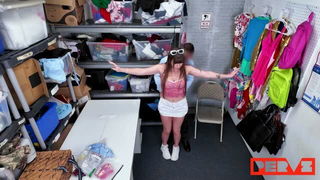 Alex Blake storage room tease uncensored