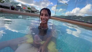 Yasmina Khan poolside blowjob hardcore sex